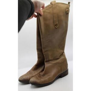 Sam Edelman Beige Leather Mid-Calf Boots Women's Size 6.5M